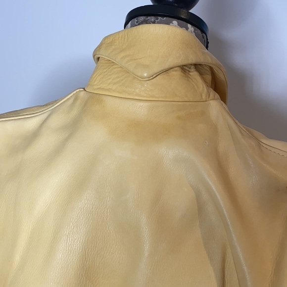 Vintage Size 6-8 Handmade Leather Butterscotch Western Jacket Coat with Fringe - Picture 11 of 16